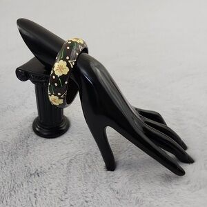 Tropical vintage wooden bangle
